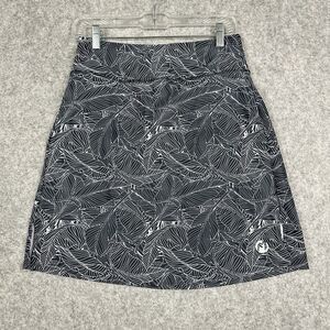 Moteepi Skort Womens Small Black Print Pockets Tennis Golf Resort Vacation Beach